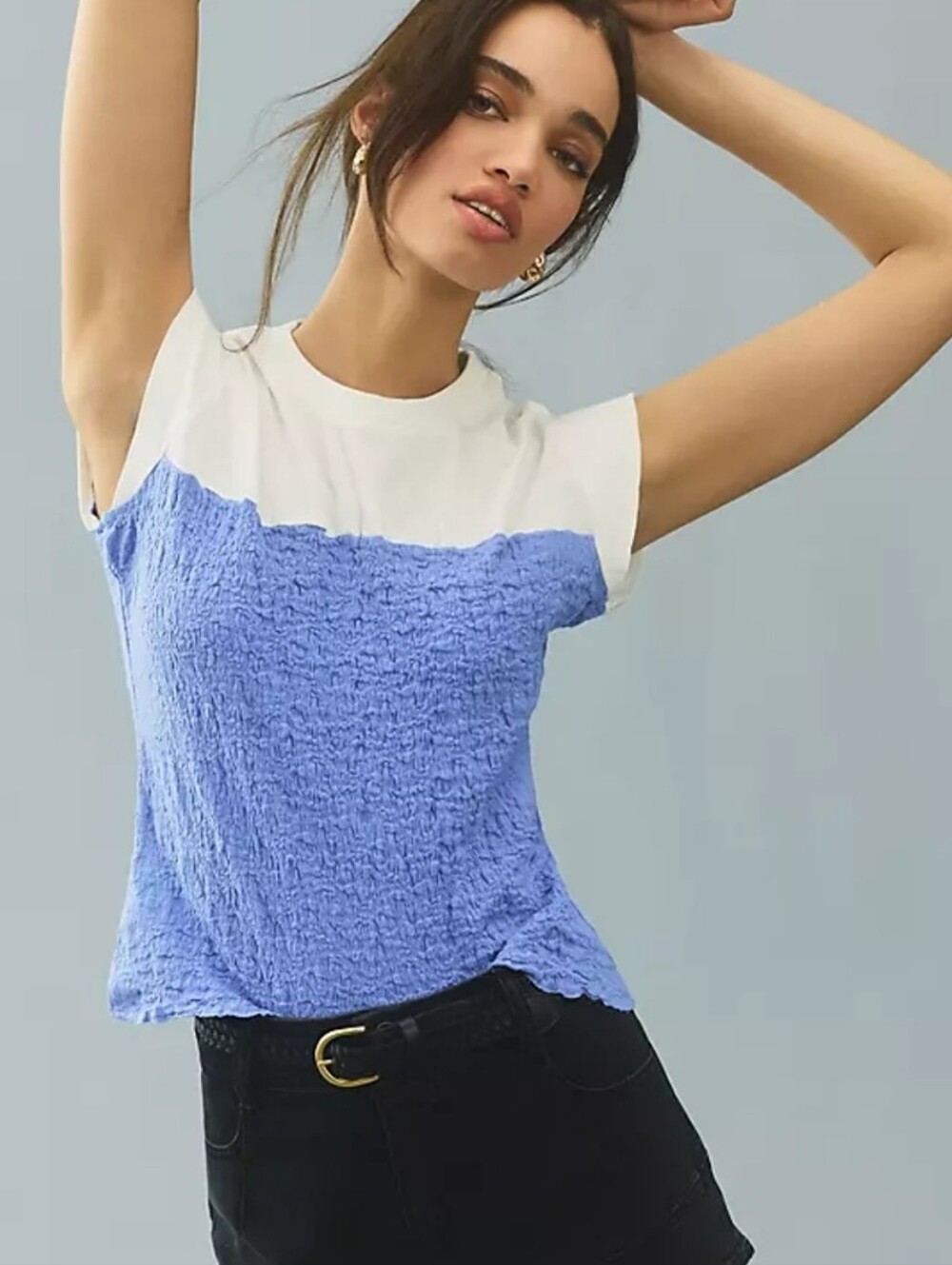 New Anthropologie Maeve Scrunchie Top XXS